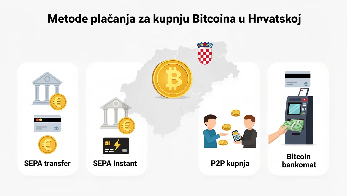 Metode plaćanja za kupnju Bitcoina u Hrvatskoj