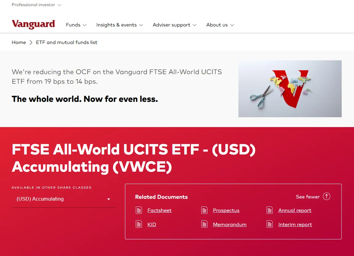 VWCE (Vanguard FTSE All-World)